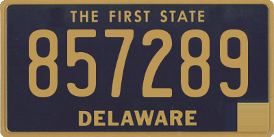 DE license plate 857289