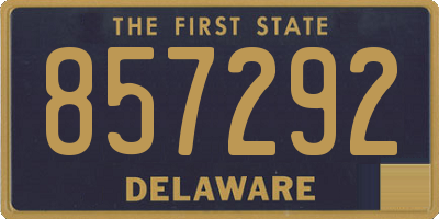 DE license plate 857292
