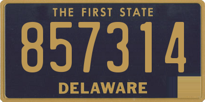 DE license plate 857314