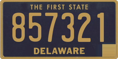 DE license plate 857321