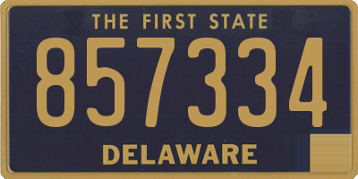 DE license plate 857334