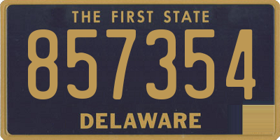 DE license plate 857354