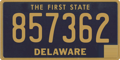 DE license plate 857362