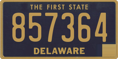 DE license plate 857364