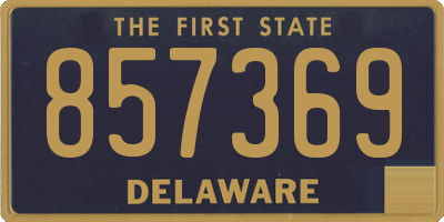 DE license plate 857369