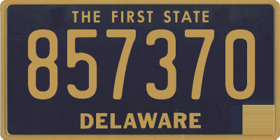 DE license plate 857370