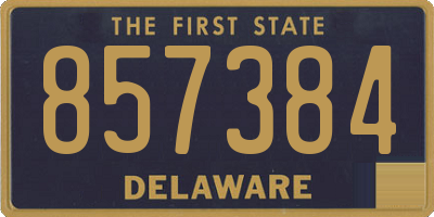 DE license plate 857384