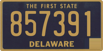 DE license plate 857391