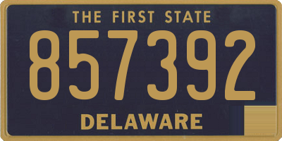 DE license plate 857392