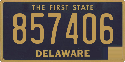 DE license plate 857406
