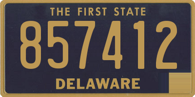 DE license plate 857412