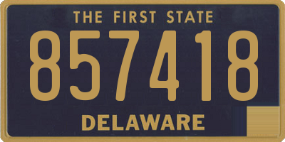 DE license plate 857418
