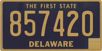 DE license plate 857420