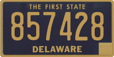 DE license plate 857428