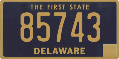 DE license plate 85743