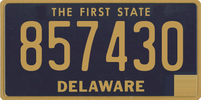 DE license plate 857430
