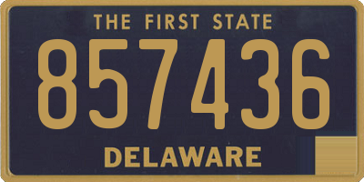 DE license plate 857436
