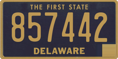 DE license plate 857442