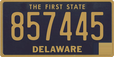 DE license plate 857445