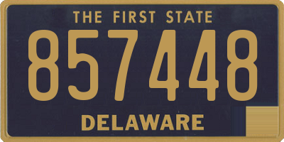 DE license plate 857448