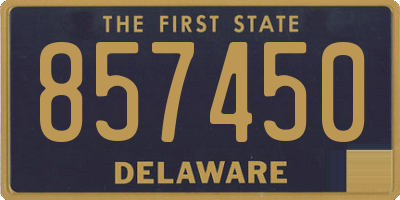 DE license plate 857450