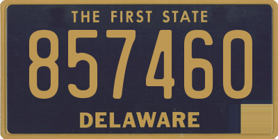 DE license plate 857460