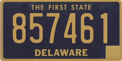 DE license plate 857461