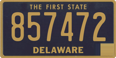 DE license plate 857472