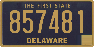 DE license plate 857481
