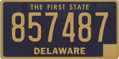 DE license plate 857487