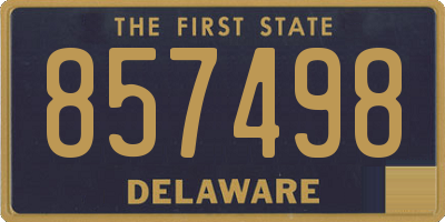 DE license plate 857498