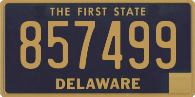 DE license plate 857499