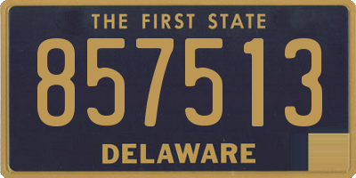 DE license plate 857513