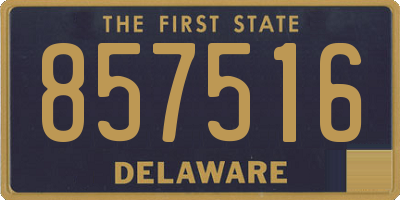 DE license plate 857516