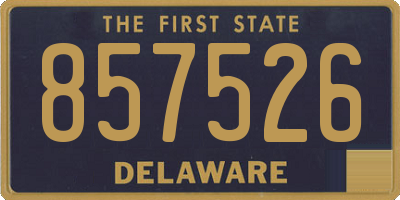 DE license plate 857526