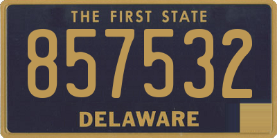 DE license plate 857532