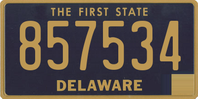 DE license plate 857534