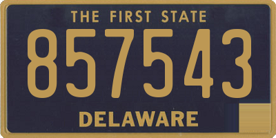 DE license plate 857543