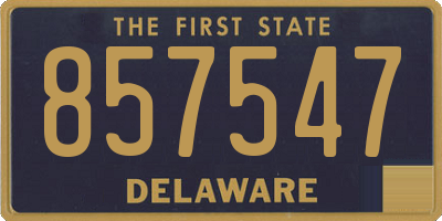 DE license plate 857547