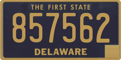 DE license plate 857562
