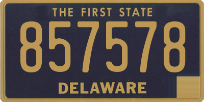 DE license plate 857578