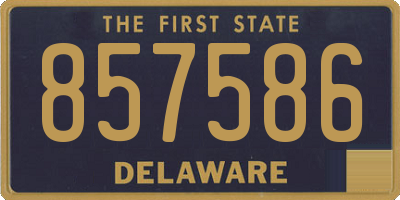 DE license plate 857586