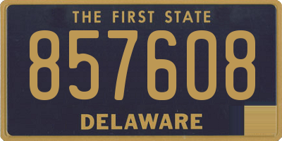 DE license plate 857608