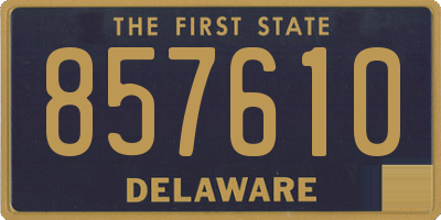 DE license plate 857610
