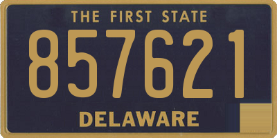 DE license plate 857621