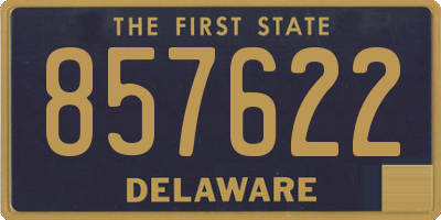 DE license plate 857622