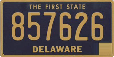 DE license plate 857626