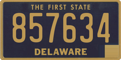 DE license plate 857634