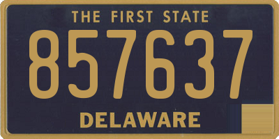 DE license plate 857637