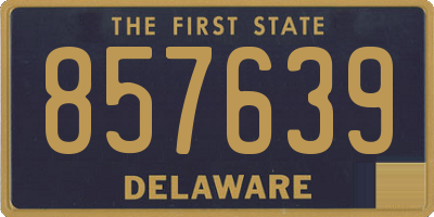 DE license plate 857639